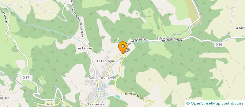 localisation de l'entreprise MONSIEUR LAURENT BLANC à SAINT-BEAUZELY