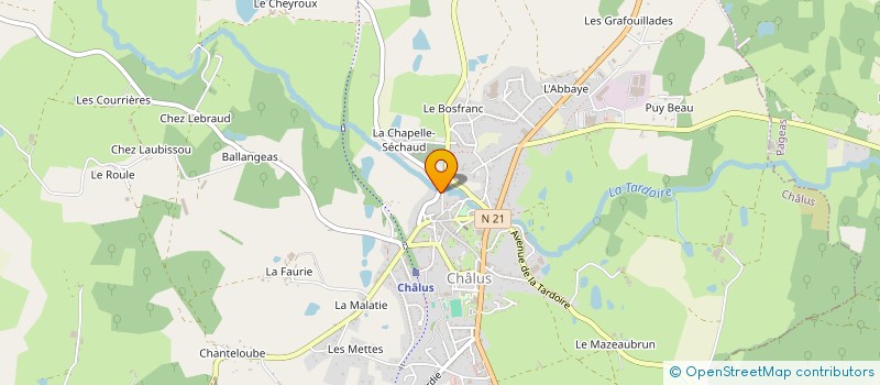 localisation de l'entreprise MONSIEUR LAURENT BOBEAU à CHALUS