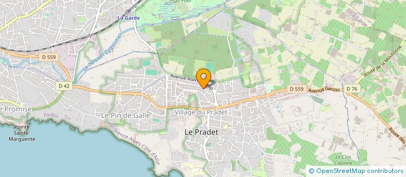 localisation de l'entreprise MONSIEUR LAURENT BOISSONNADE  LE PRADET