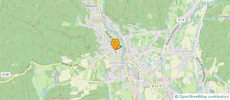 localisation de l'entreprise MONSIEUR LAURENT BOISTEL à GIROMAGNY