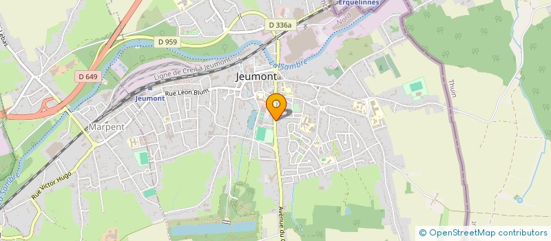 localisation de l'entreprise MONSIEUR LAURENT BONNIVER  JEUMONT