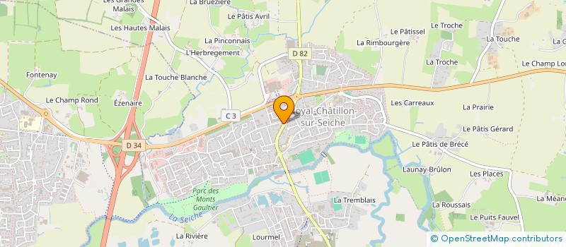 localisation de l'entreprise MONSIEUR LAURENT BOUETARD à NOYAL-CHATILLON-SUR-SEICHE