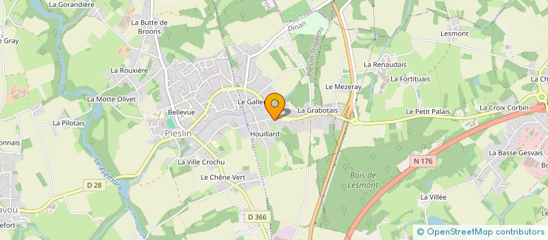 localisation de l'entreprise MONSIEUR LAURENT BOUGAULT  PLESLIN-TRIGAVOU