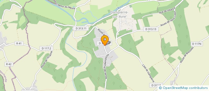 localisation de l'entreprise MONSIEUR LAURENT BOULLAY à DAMPIERRE-SUR-AVRE