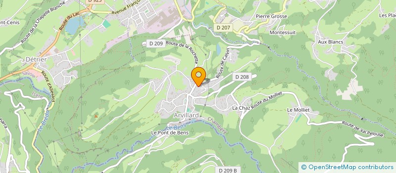 localisation de l'entreprise MONSIEUR LAURENT BOURCET à ARVILLARD