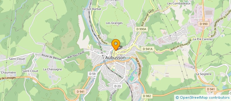 localisation de l'entreprise MONSIEUR LAURENT BOURDEAU à AUBUSSON