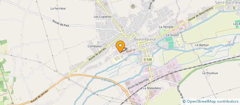 localisation de l'entreprise MONSIEUR LAURENT BRACHET  BEAUREPAIRE
