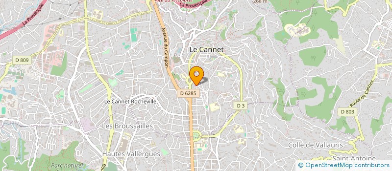 localisation de l'entreprise MONSIEUR LAURENT BRITO à LE CANNET