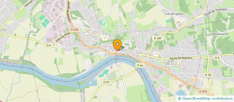 localisation de l'entreprise MONSIEUR LAURENT BRUN  TREVOUX