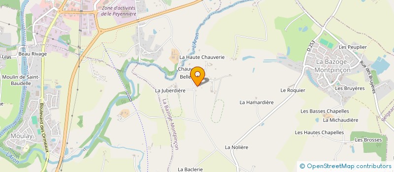 localisation de l'entreprise MONSIEUR LAURENT BRUNAUD  LA BAZOGE-MONTPINCON