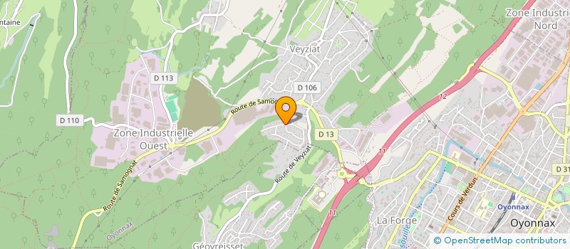localisation de l'entreprise MONSIEUR LAURENT BRUOT à OYONNAX