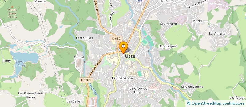 localisation de l'entreprise MONSIEUR LAURENT BUJON  USSEL