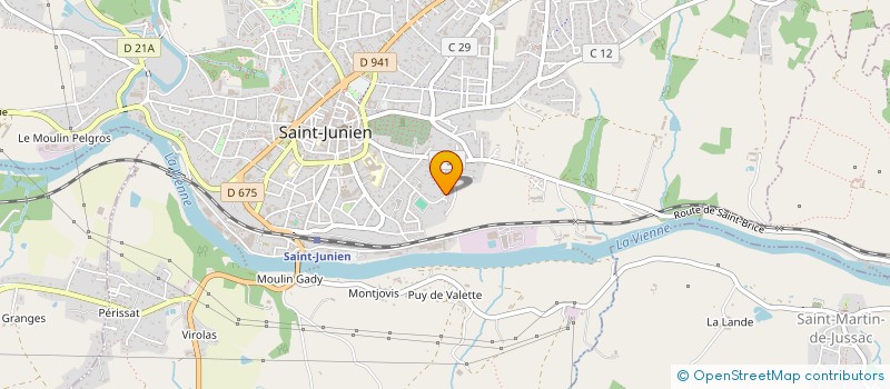 localisation de l'entreprise MONSIEUR LAURENT BUSSIERE à SAINT-JUNIEN