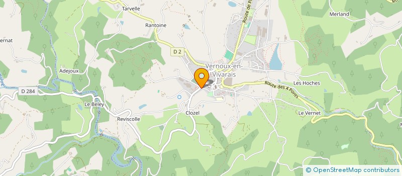 localisation de l'entreprise MONSIEUR LAURENT CACHARD  VERNOUX-EN-VIVARAIS