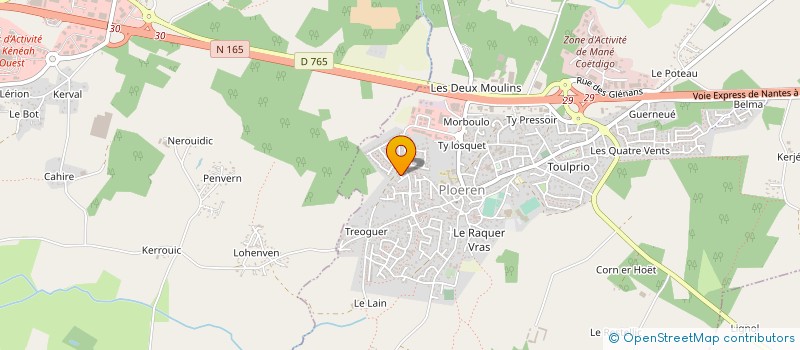 localisation de l'entreprise MONSIEUR LAURENT CAHOREAU à PLOEREN