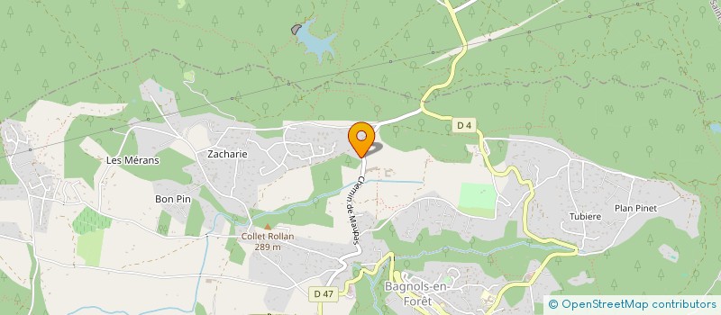 localisation de l'entreprise MONSIEUR LAURENT CALASTRENG  BAGNOLS-EN-FORET