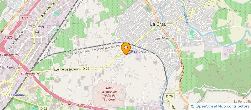 localisation de l'entreprise MONSIEUR LAURENT CALLES  LA CRAU