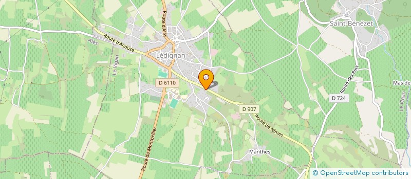 localisation de l'entreprise MONSIEUR LAURENT CANTOU  LEDIGNAN