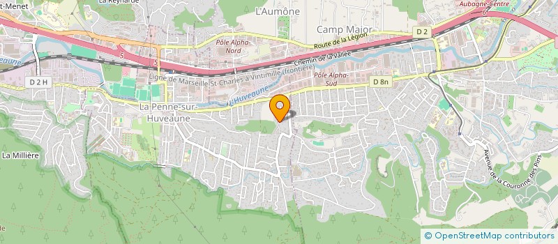 localisation de l'entreprise MONSIEUR LAURENT CARBONE  LA PENNE-SUR-HUVEAUNE