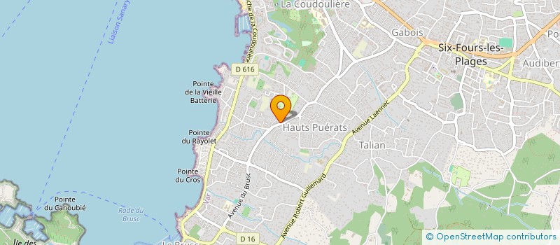 localisation de l'entreprise MONSIEUR LAURENT CARLES à SIX-FOURS-LES-PLAGES