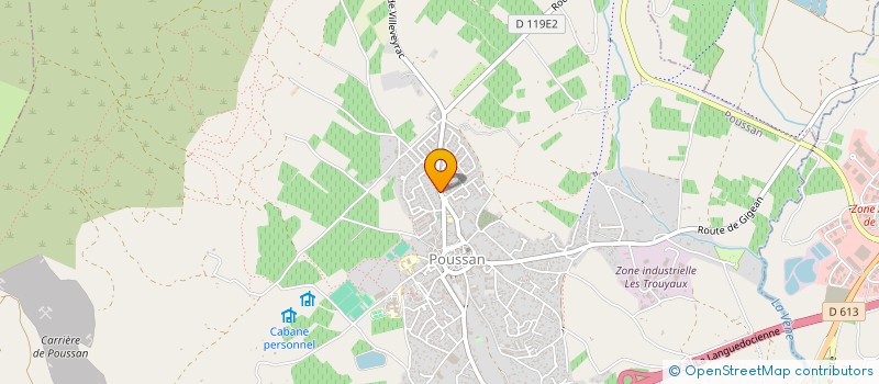 localisation de l'entreprise MONSIEUR LAURENT CARRUEZCO  POUSSAN