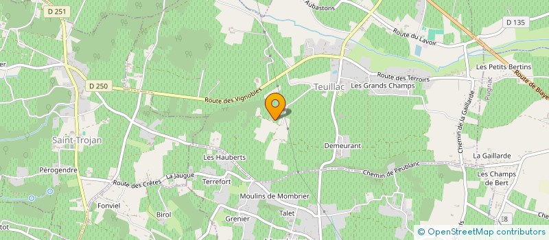 localisation de l'entreprise MONSIEUR LAURENT CASTEL  TEUILLAC