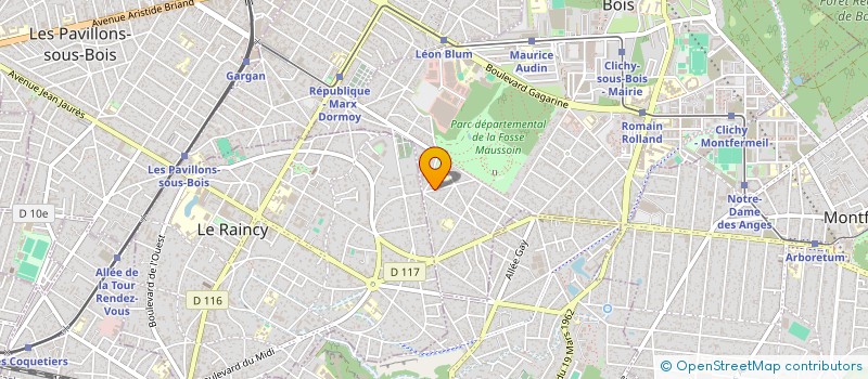 localisation de l'entreprise MONSIEUR LAURENT CELLIER à CLICHY-SOUS-BOIS