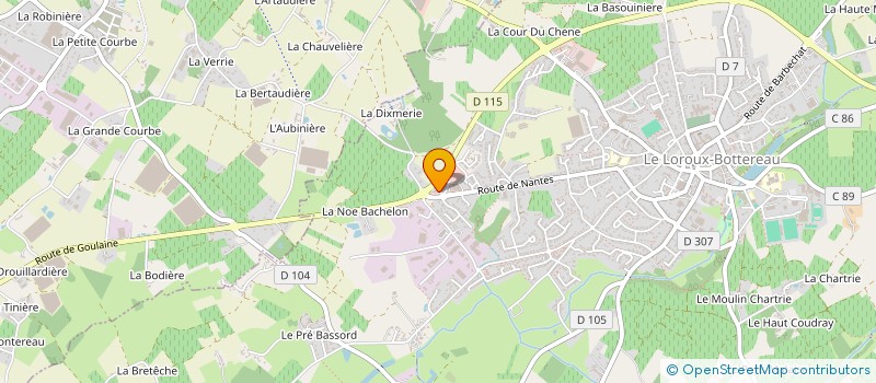 localisation de l'entreprise MONSIEUR LAURENT CHAILLOUX à LE LOROUX-BOTTEREAU