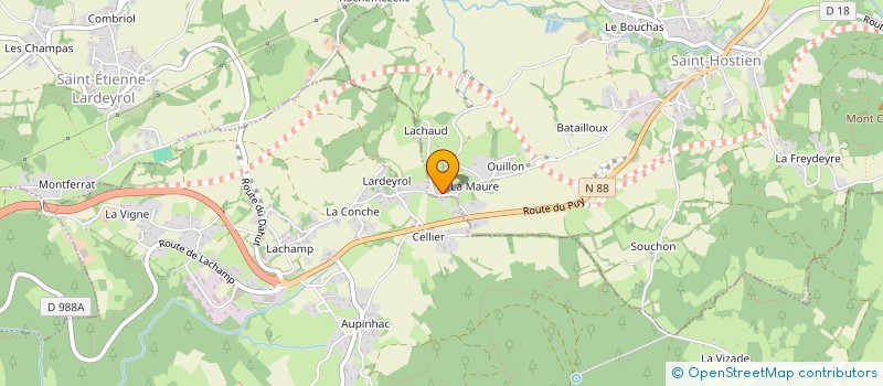 localisation de l'entreprise MONSIEUR LAURENT CHARBONNEL  SAINT-ETIENNE-LARDEYROL