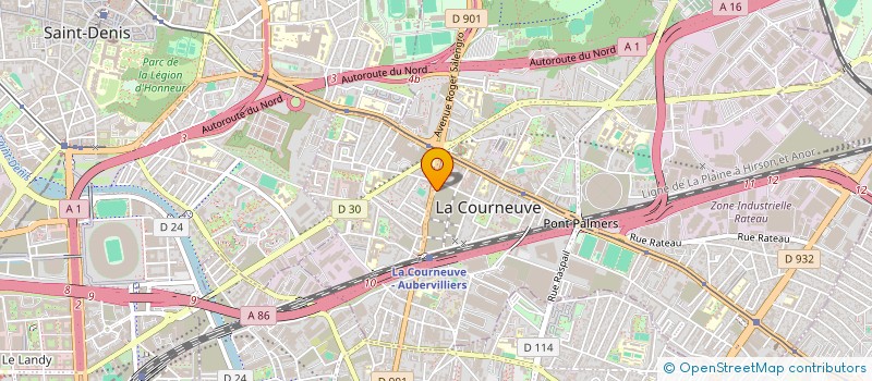 localisation de l'entreprise MONSIEUR LAURENT CHASSAING à LA COURNEUVE