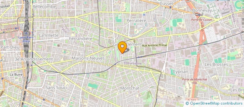 localisation de l'entreprise MONSIEUR LAURENT CHAUVIN  VILLEURBANNE