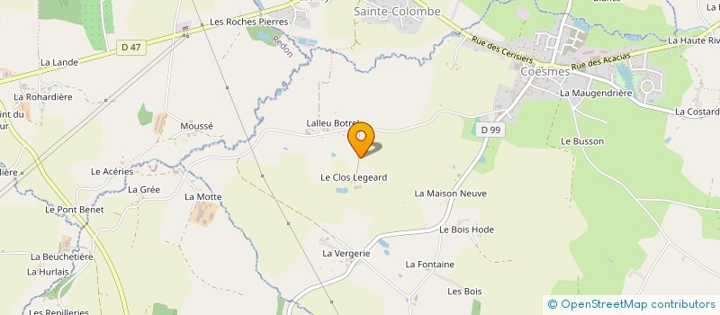 localisation de l'entreprise MONSIEUR LAURENT CHERRUAULT  COESMES