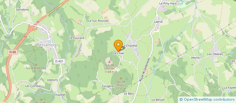 localisation de l'entreprise MONSIEUR LAURENT CHEVALIER à YSSINGEAUX