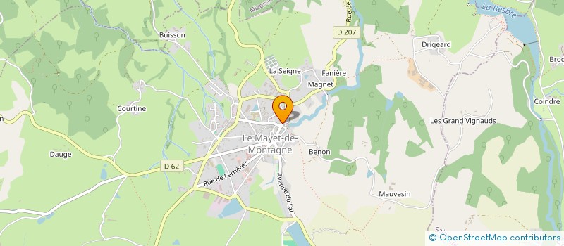 localisation de l'entreprise MONSIEUR LAURENT CHEVENIER à LE MAYET-DE-MONTAGNE