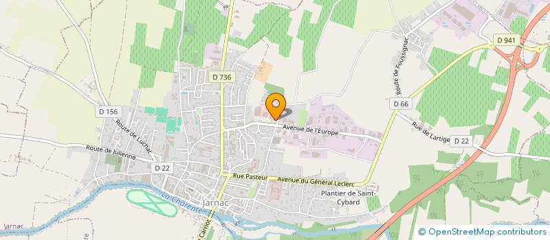 localisation de l'entreprise MONSIEUR LAURENT CLAUTRIER à JARNAC