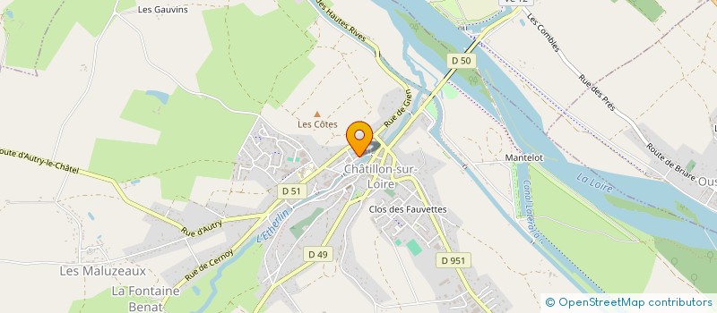 localisation de l'entreprise MONSIEUR LAURENT COQUILLAT à CHATILLON-SUR-LOIRE