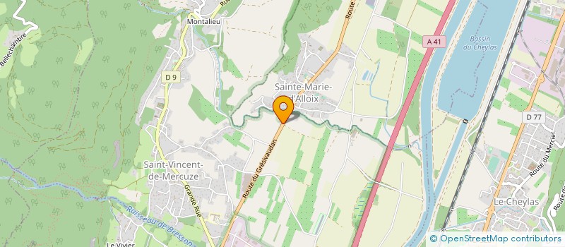 localisation de l'entreprise MONSIEUR LAURENT COTTE-GIVRE à SAINT-VINCENT-DE-MERCUZE