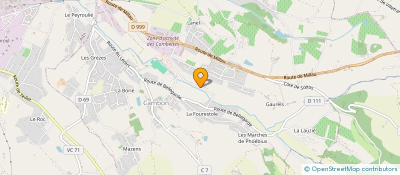 localisation de l'entreprise MONSIEUR LAURENT COUDERC  CAMBON