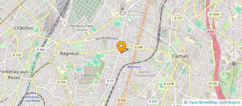 localisation de l'entreprise MONSIEUR LAURENT COUVREUR  BAGNEUX