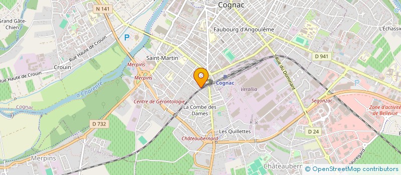 localisation de l'entreprise MONSIEUR LAURENT COUZIN à COGNAC