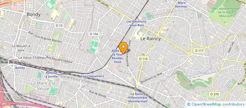 localisation de l'entreprise MONSIEUR LAURENT CREPIN à LE RAINCY