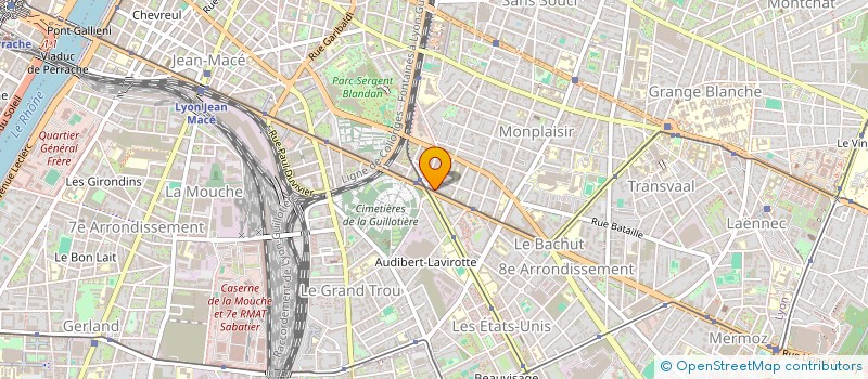 localisation de l'entreprise MONSIEUR LAURENT CRUCHOT  LYON