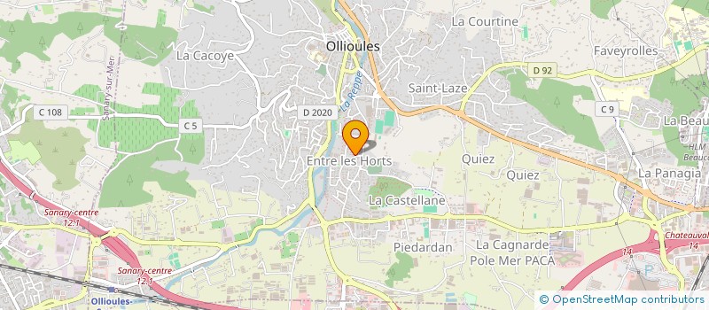 localisation de l'entreprise MONSIEUR LAURENT CUENIN à OLLIOULES