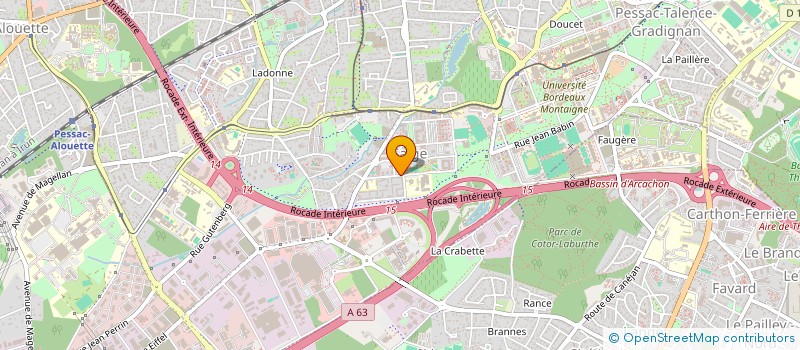 localisation de l'entreprise MONSIEUR LAURENT DE BOUCAUD  PESSAC