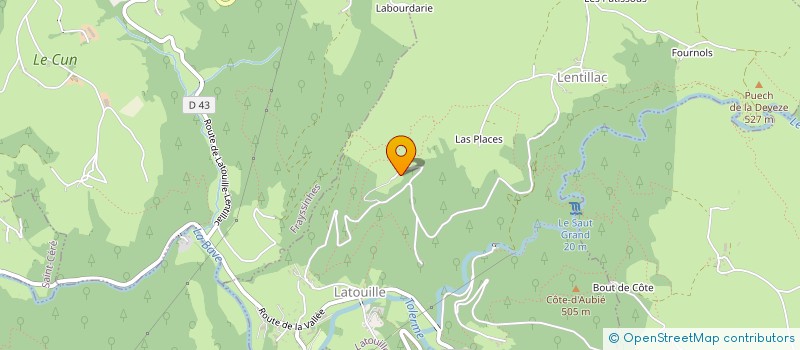 localisation de l'entreprise MONSIEUR LAURENT DEBOVE  LATOUILLE-LENTILLAC