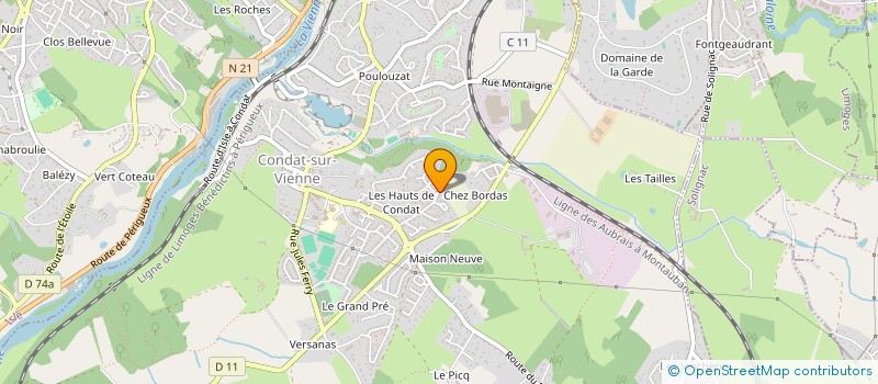 localisation de l'entreprise MONSIEUR LAURENT DELAGE à CONDAT-SUR-VIENNE
