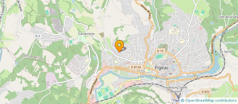 localisation de l'entreprise MONSIEUR LAURENT DELFRAISSY à FIGEAC