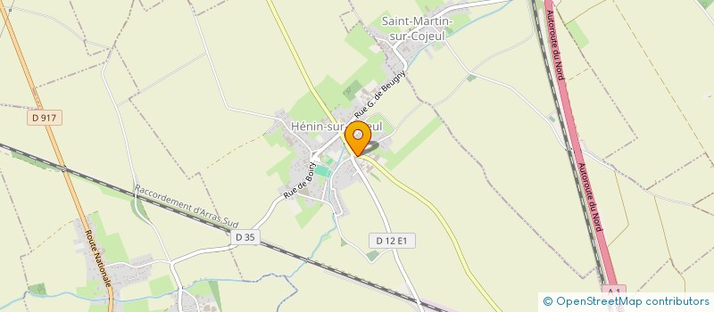 localisation de l'entreprise MONSIEUR LAURENT DELPLANQUE  HENIN-SUR-COJEUL