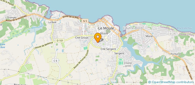 localisation de l'entreprise MONSIEUR LAURENT DENEE à LE MOULE