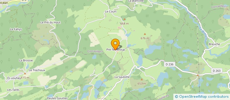 localisation de l'entreprise MONSIEUR LAURENT DIEUDONNE  CORRAVILLERS